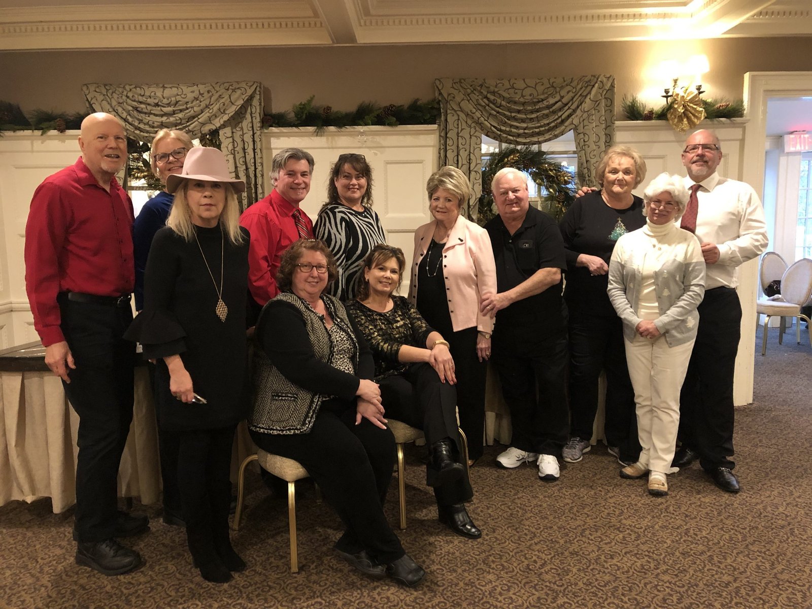 Club members at the 2019 Christmas party at the Grain House